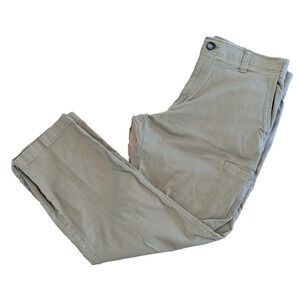 Lee Extreme Comfort Men's Pants 34x28 Khaki Straight Fit Stretch Side Pockets